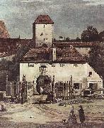 Bernardo Bellotto Ansicht von Pirna, Pirna von der Sudseite aus gesehen, mit Befestigungsanlagen und Obertor (Stadttor) sowie Festung Sonnenstein oil painting